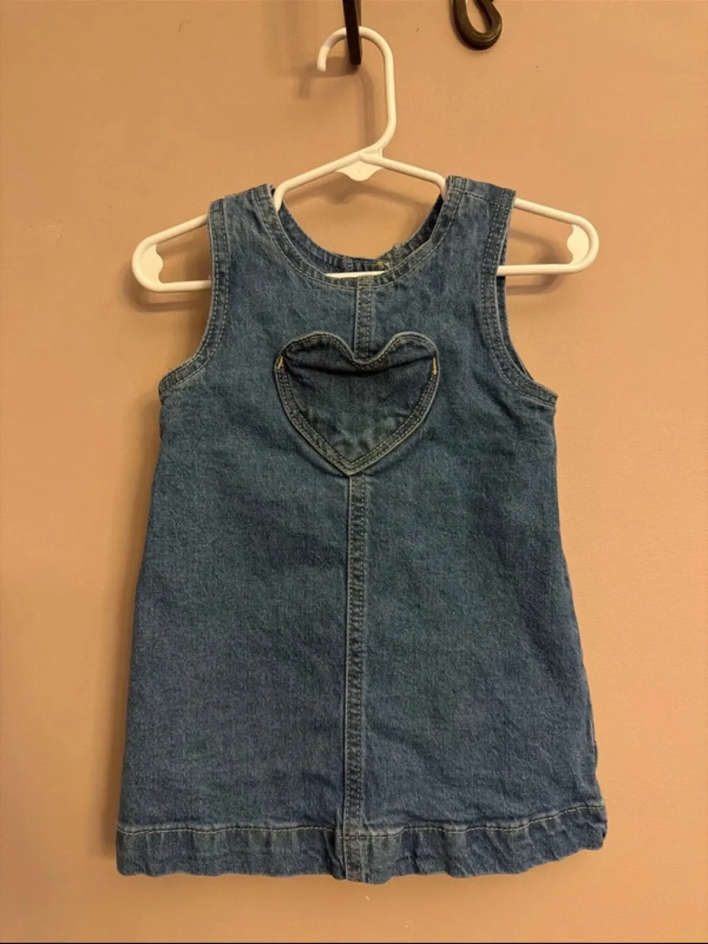 GapKids Denim Heart Pocket Dress - Blue